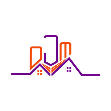 OJM Real State logo design, OJM simple and modern logo. OJM luxurious alphabet design