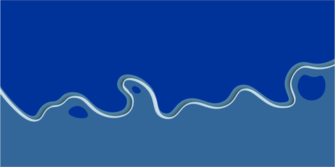 Abstract modern blue papercut background. Vector illustration.