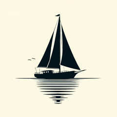 Vessels gracefully sail the vast blue ocean under a summer sky