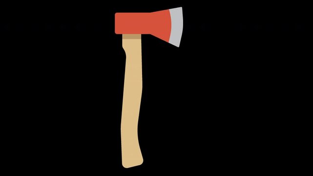 Axe Illustrated on a Transparent Background - Essential Forestry and Carpentry Tool