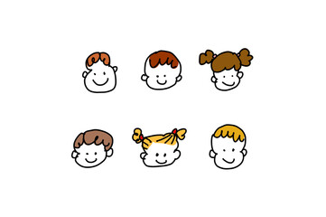子供の顔セット