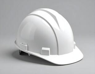 mockup of a plain white construction project helmet