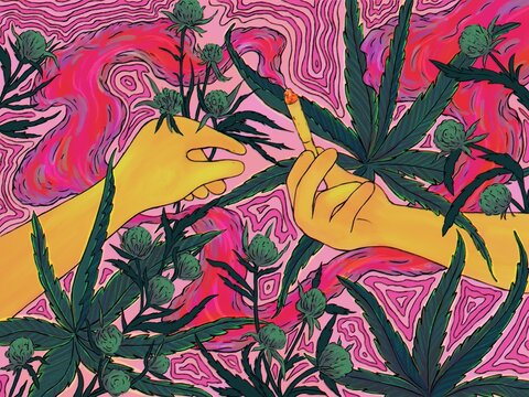 Smoking cannabis