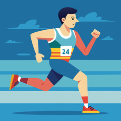 Marathon run vector