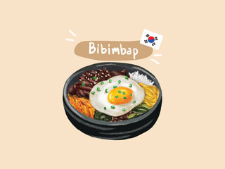 Bibimbap, National food for Korea