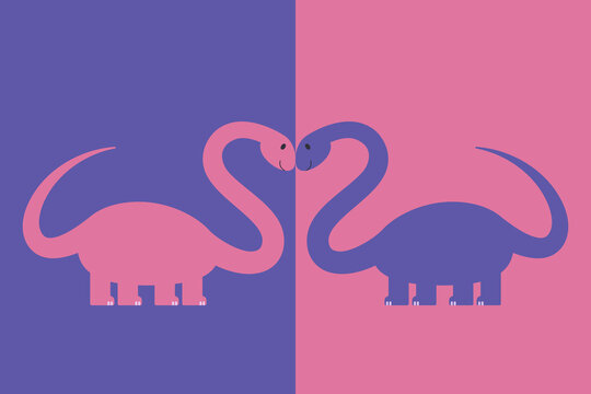 Dinosaurs in love