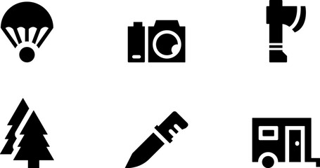 Modern  Rounded Filled Adventure Icon Set