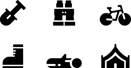 Modern  Rounded Filled Adventure Icon Set