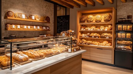 A warm and inviting bakery with a nostalgic atmosphere and vintage decor