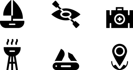 Modern  Rounded Filled Adventure Icon Set