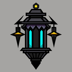 vector illustration of a street lamp