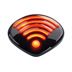 Empowering Connectivity A glowing WiFi signal promises seamless access in on transparent background
