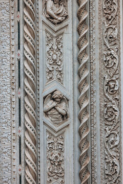 Marble Reliefs and Angels on Florence Cathedral