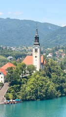 Lake Bled Bohinj Church Slovenia