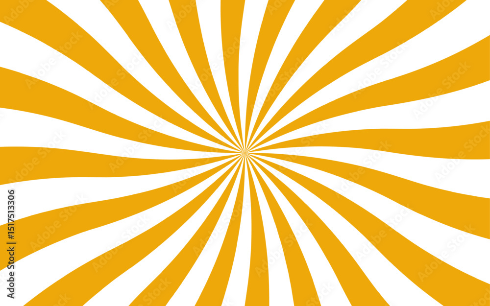 Aufkleber Abstract radial burst background with alternating red and white curved stripes central focal point. Dynamic spiral effect reminiscent of retro candy swirls or vintage sunburst posters. 