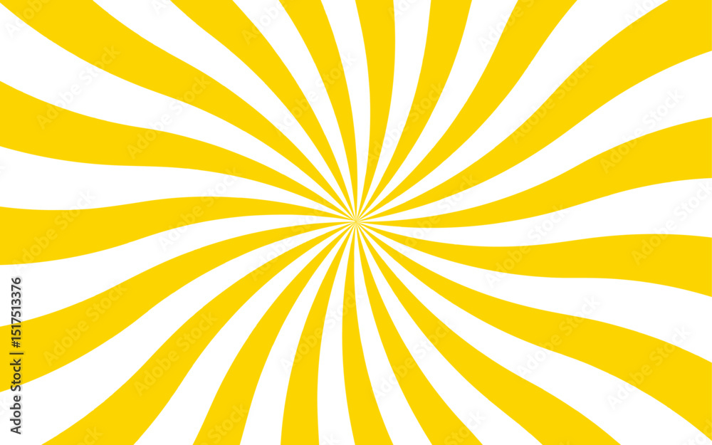 Aufkleber Abstract radial burst background with alternating red and white curved stripes central focal point. Dynamic spiral effect reminiscent of retro candy swirls or vintage sunburst posters. 