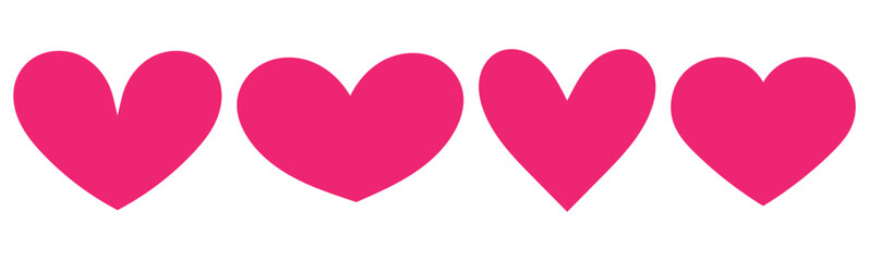 Heart icon sketch doodle illustration set. Black and white collection. Romantic Heart bonds. Feeling love. Silhouette of blank heart. Everlasting beating heart.