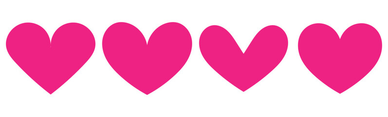 Heart icon sketch doodle illustration set. Black and white collection. Romantic Heart bonds. Feeling love. Silhouette of blank heart. Everlasting beating heart.