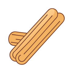 Stylized illustration of three wooden ice cream or popsicle sticks on black background