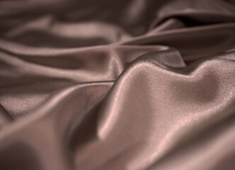 Silk satin fabric backdrop. Nude pale pastel beige mocha mousse, almond, caramel, sand, golden,...