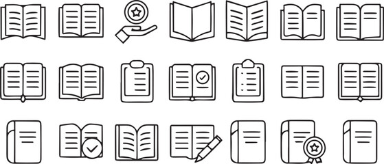 Guideline Icons Editable Manual Instruction Line Vector Pack