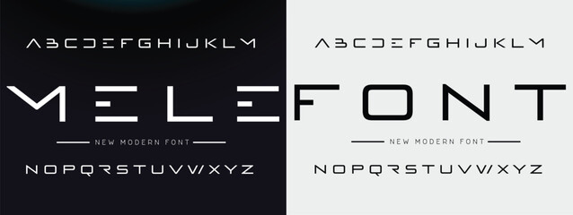 Technology science font, digital cyber alphabet made future space design, Latin lowercase letters A, B, C, D, E, F, G, H, I, J, K, L, M, N, O, P, Q, R, S, T, U, V, W, X, Y, Z and Arab numerals © DesignerST