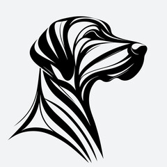 Obraz premium Labrador Retriever graphic silhouette