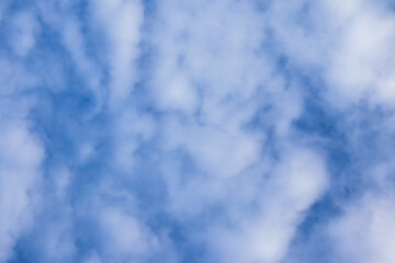 Cloudscape with Blue Sky and White Clouds