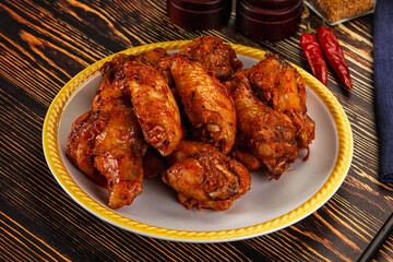 Hot and spicy Buffalo chicken wings
