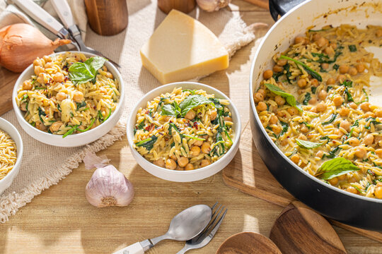 Creamy Garbanzo Bean Orzo
