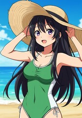 夏の日のきらめき デジタルイラスト