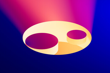 Soft lights and simple shapes create an engaging abstract visual