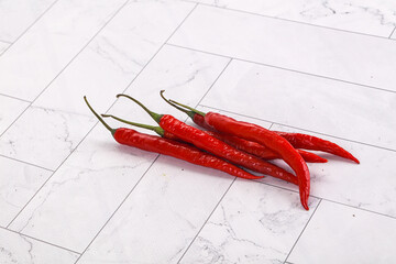 Hot spicy chili pepper heap