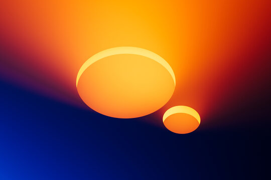 Soft geometric shapes create a calming abstract background experience