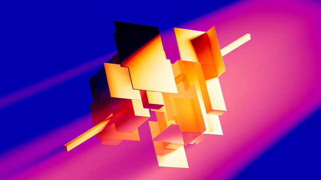 Soft lights and geometric shapes create an abstract background design