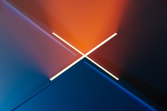 Soft geometric shapes create a calming abstract background with light