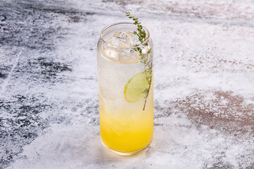 Lemonade with thyme and orange