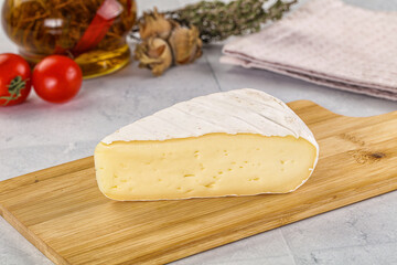 Soft brie cheese with mold