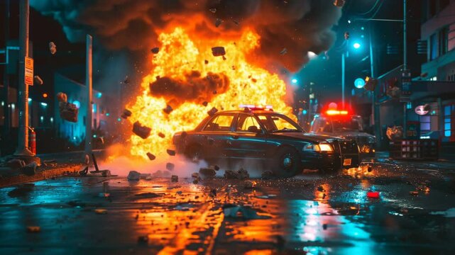 Dramatic Fire Outbreak in a Burning City

