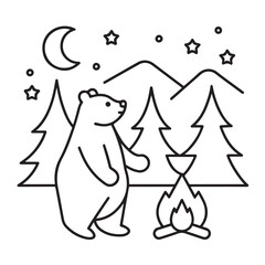 Cozy bear coloring book, cozy bear coloring pages, black  & white, line art, victor illustration, bold & easy coloring pages, coloring book, coloring pages, christmas, halloween, animals, bear art