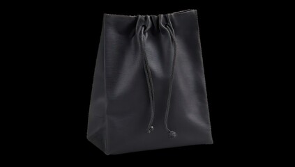 Dark navy drawstring bag, simple design