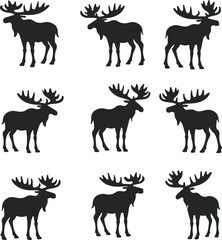 moose silhouettes a collection of wildlife graphics