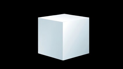 Light gray cube, solid, 3D, simple, geometric shape