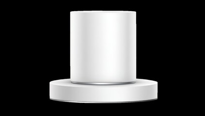 White cylindrical charging base