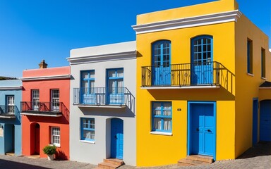 Cape Town, South Africa - January 11, 2014: The colorful houses of Bo-Kaap, Malay Quarter is the Muslim Malay village, popular landmark in Cape Town. High quality