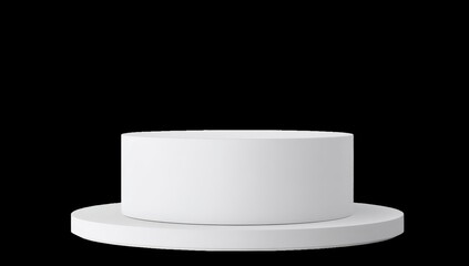 Blank white cylindrical podium (1)