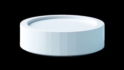 A light-gray, round, blank, pedestal