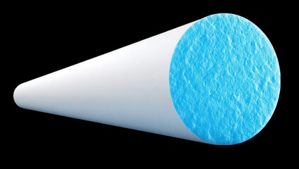 White tube with light-blue textured center