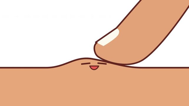 A funny and cute animation of a pimple character that suddenly appears on the skin. As fingers try to pop it repeatedly, the pimple becomes angry and grows bigger with an expressive face. Perfect for 