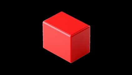 Red cube, 3D rendering